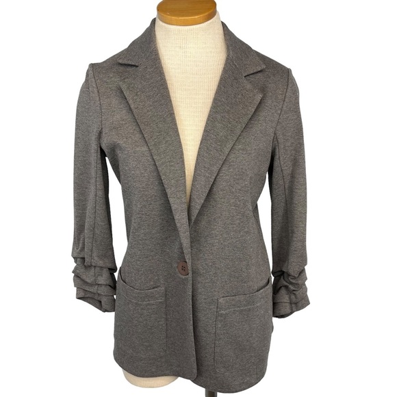 Bailey 44 Jackets & Blazers - Bailey 44 Jungle Juice Zip Back Zip Knit Blazer in Gray Size Medium